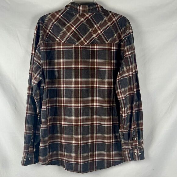 Outdoor Life Men's Western-Style Flannel Plaid Button Down Shirt Large - Picture 2 of 10